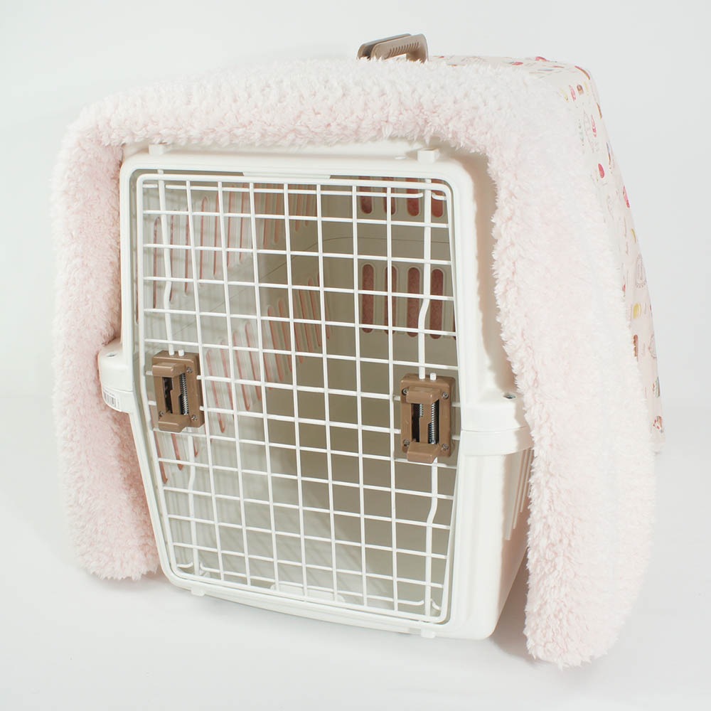 あったか3WAY キャリーカバーブランケット マカロンシャービーピンク <マルチ幅> Lサイズ(トグルボタン無し)