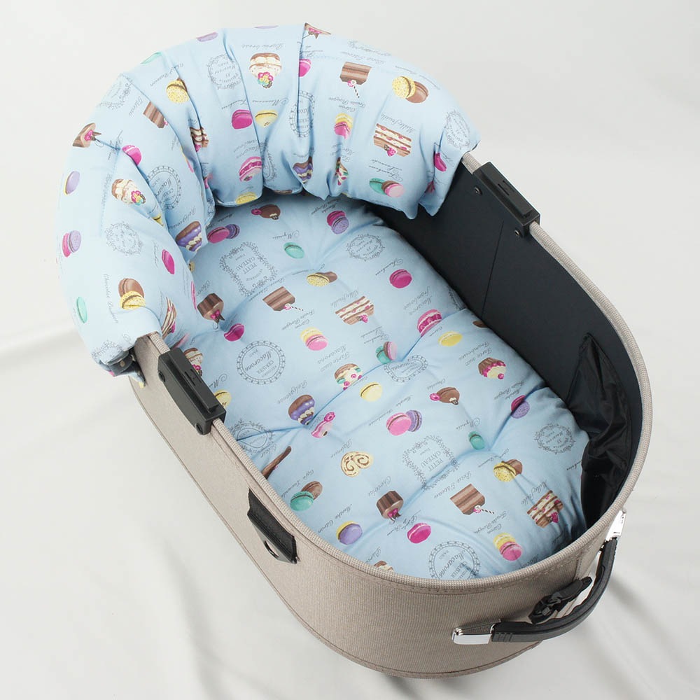 【500円OFF】DOME3レギュラー用クッションセット ぷくぷく あごのせクッション＋縁無しクッションベッド Mサイズ マカロンブルードット