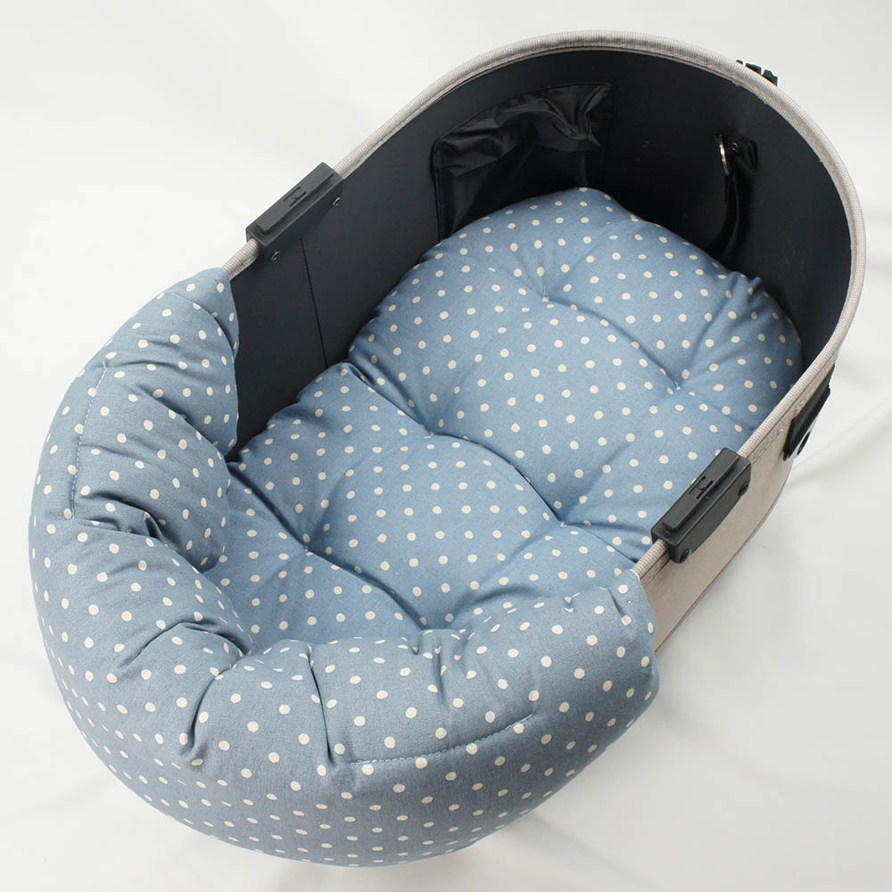 【500円OFF】DOME3レギュラー用クッションセット ぷくぷく あごのせクッション＋縁無しクッションベッド Mサイズ マカロンブルードット