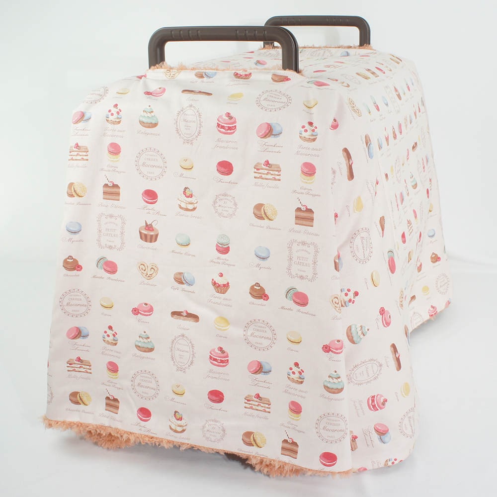 あったか3WAY キャリーカバーブランケット マカロンコーラルピンク <マルチ幅> Lサイズ(トグルボタン無し)