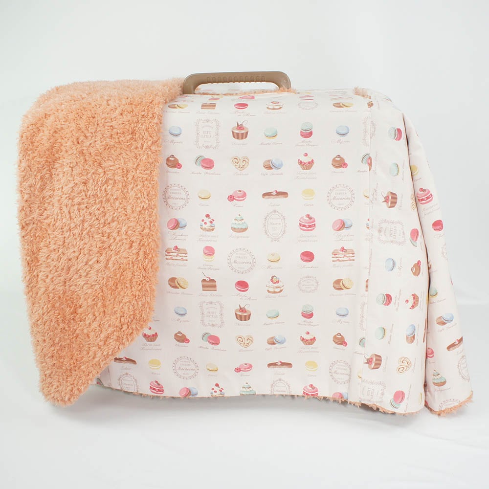 あったか3WAY キャリーカバーブランケット マカロンコーラルピンク <マルチ幅> Lサイズ(トグルボタン無し)