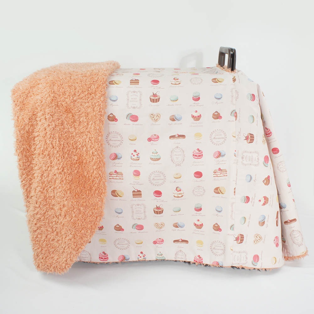 あったか3WAY キャリーカバーブランケット マカロンコーラルピンク <マルチ幅> Lサイズ(トグルボタン無し)