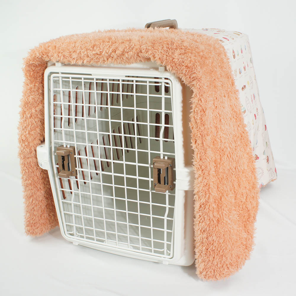 あったか3WAY キャリーカバーブランケット マカロンコーラルピンク <マルチ幅> Lサイズ(トグルボタン無し)