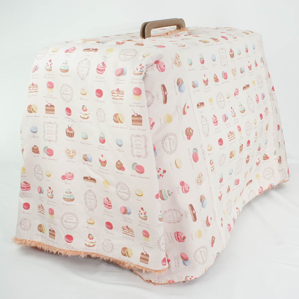 あったか3WAY キャリーカバーブランケット マカロンコーラルピンク <マルチ幅> Lサイズ(トグルボタン無し)