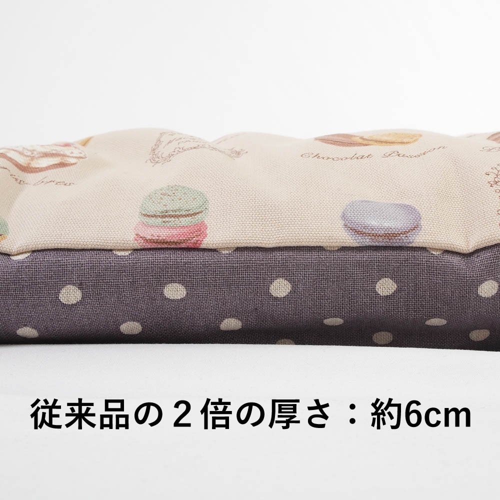 【500円OFF】DOME3レギュラー用クッションセット ぷくぷく あごのせクッション+縁無しクッションベッド Mサイズ マカロンベージュドットラベンダー