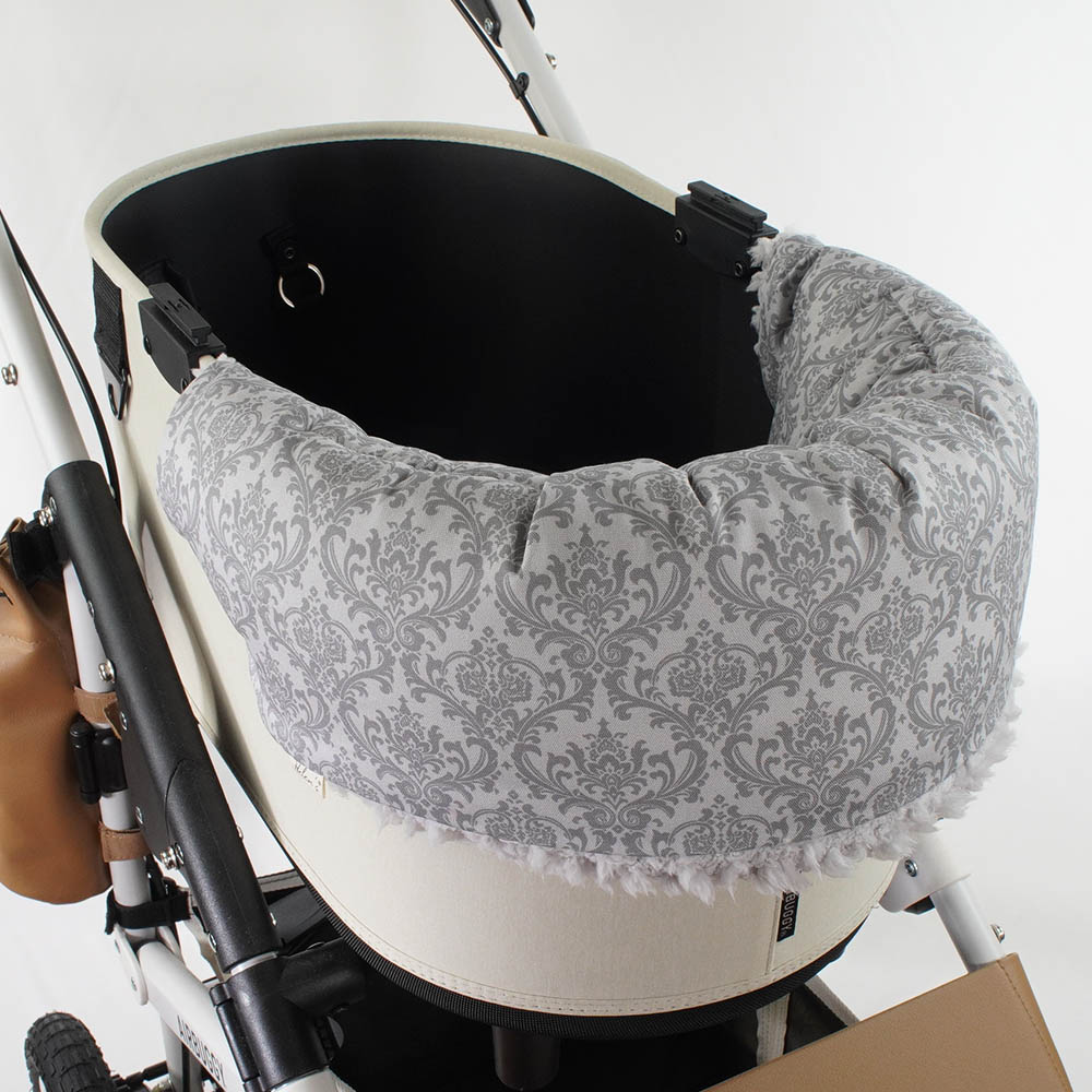 【500円OFF】DOME3レギュラー用クッションセット ぷくぷく あごのせクッション+キャリークッションベッド Sサイズ ダマスクグレーファー