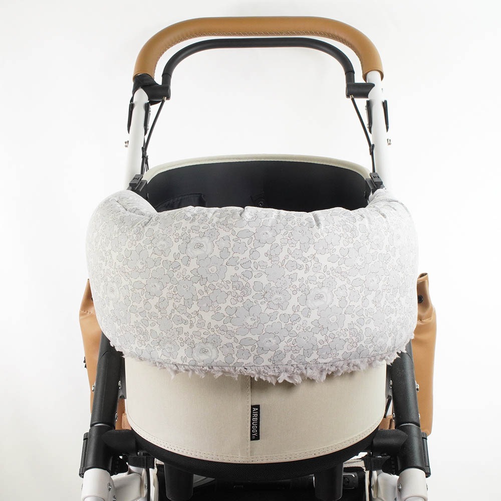 【500円OFF】DOME3レギュラー用クッションセット ぷくぷく あごのせクッション＋縁無しクッションベッド Mサイズ リバティプリント Betsy グレーファー