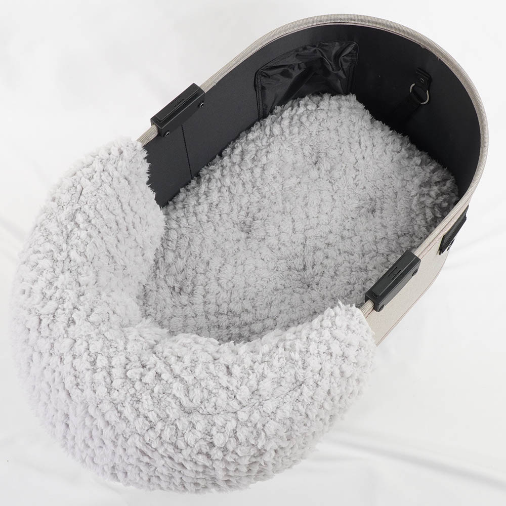 【500円OFF】DOME3レギュラー用クッションセット ぷくぷく あごのせクッション＋縁無しクッションベッド Mサイズ リバティプリント Betsy グレーファー