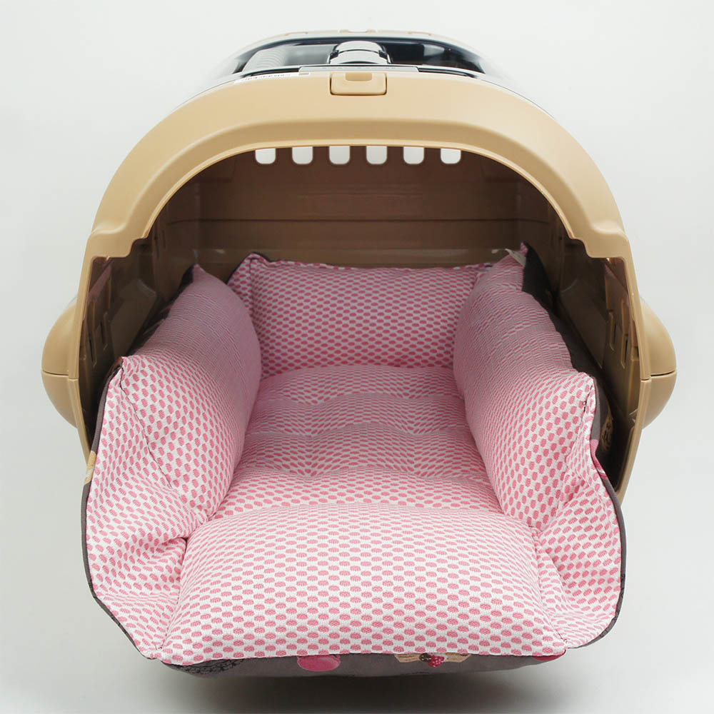 【500円OFF】DOME3レギュラー用クッションセット 夏用ぷくぷく あごのせクッション+夏用キャリークッションベッド Sサイズ 東洋紡iCOLD 接触冷感 マカロンチョコ