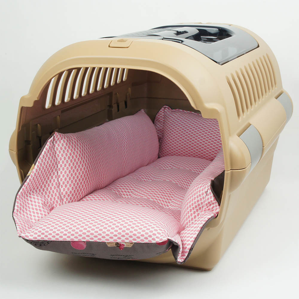 【500円OFF】DOME3レギュラー用クッションセット 夏用ぷくぷく あごのせクッション+夏用キャリークッションベッド Sサイズ 東洋紡iCOLD 接触冷感 マカロンチョコ