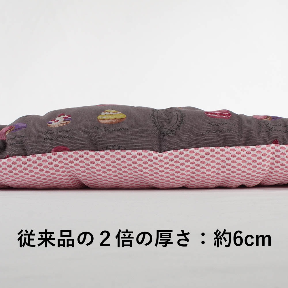 【500円OFF】DOME3レギュラー用クッションセット 夏用ぷくぷく あごのせクッション+夏用キャリークッションベッド Sサイズ 東洋紡iCOLD 接触冷感 マカロンチョコ