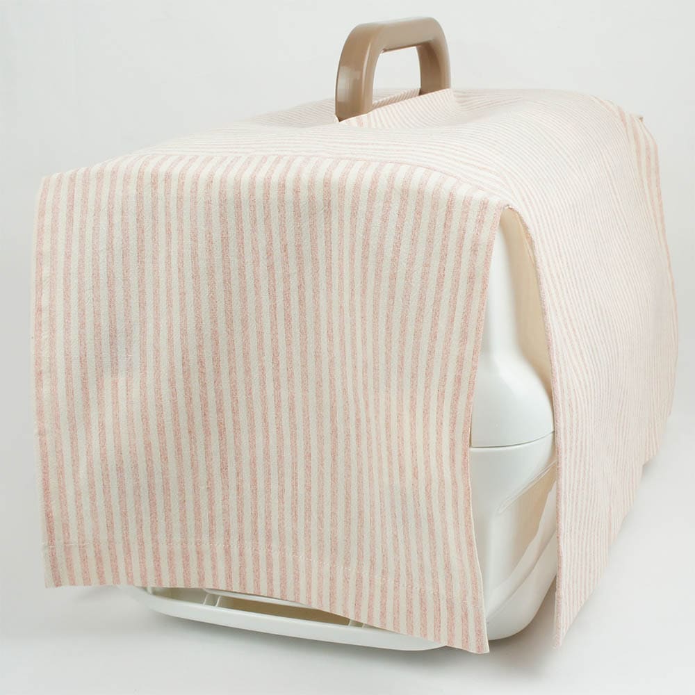 ペットキャリー 目隠し イージーカバー/クレートカバー  ピンクストライプ＜マルチ幅＞ Sサイズ