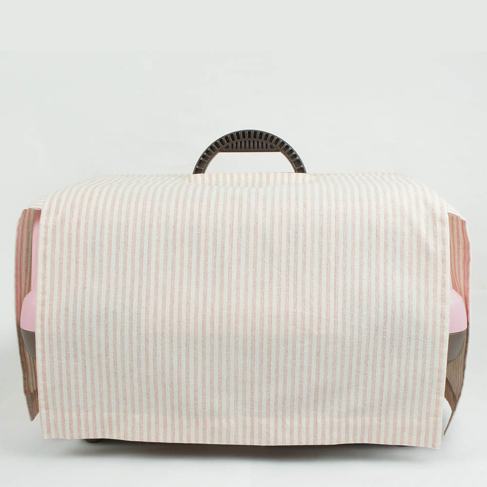 ペットキャリー 目隠し イージーカバー/クレートカバー  ピンクストライプ＜マルチ幅＞ Sサイズ