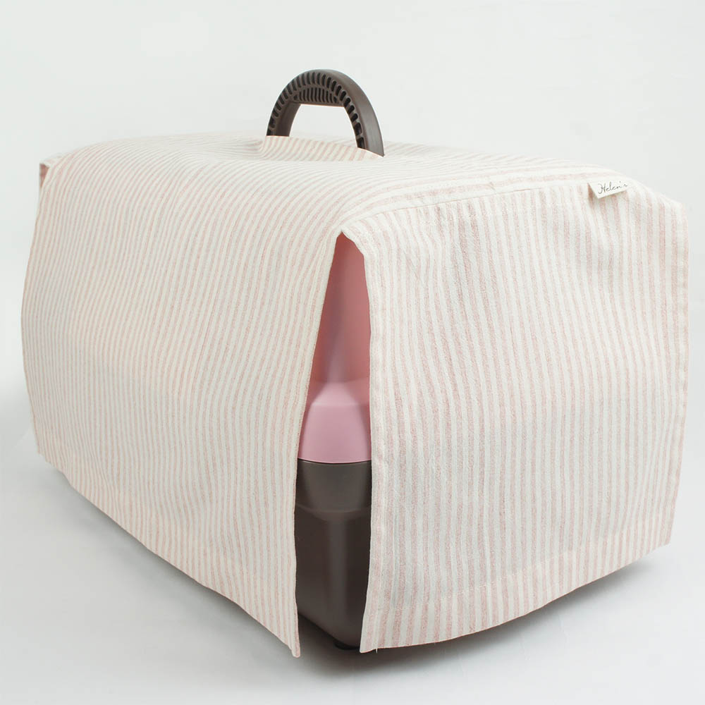 ペットキャリー 目隠し イージーカバー/クレートカバー  ピンクストライプ＜マルチ幅＞ Sサイズ