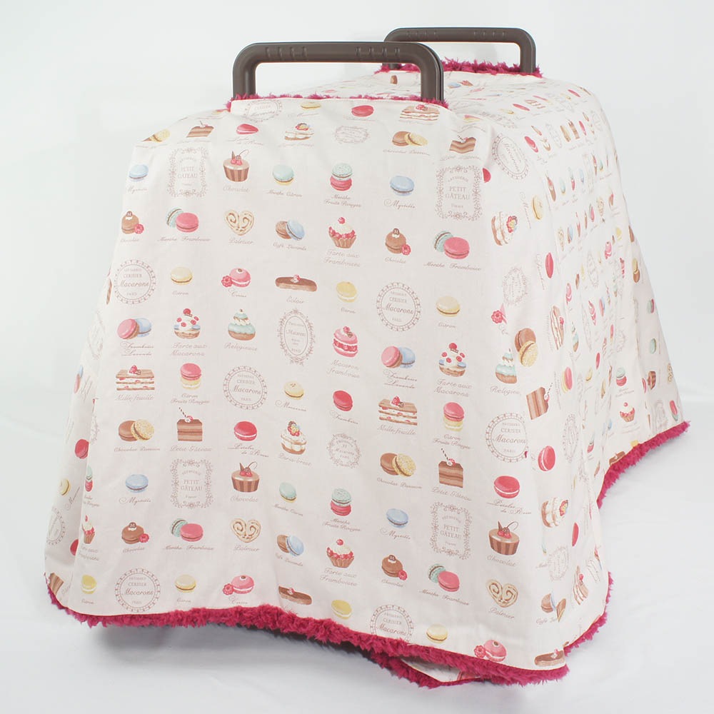 あったか３WAY キャリーカバーブランケット マカロンピンクラズベリー ＜マルチ幅＞ Ｌサイズ（トグルボタン無し）