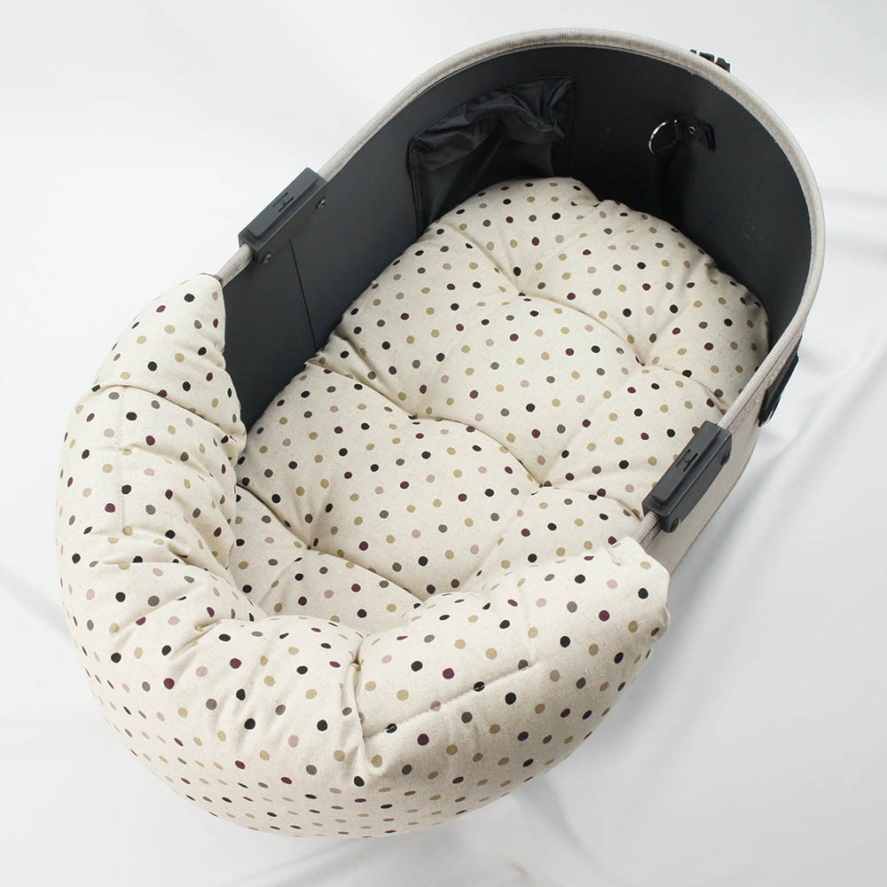 【500円OFF】DOME3レギュラー用クッションセット ぷくぷく あごのせクッション＋縁無しクッションベッド Mサイズ マカロンチョコドット