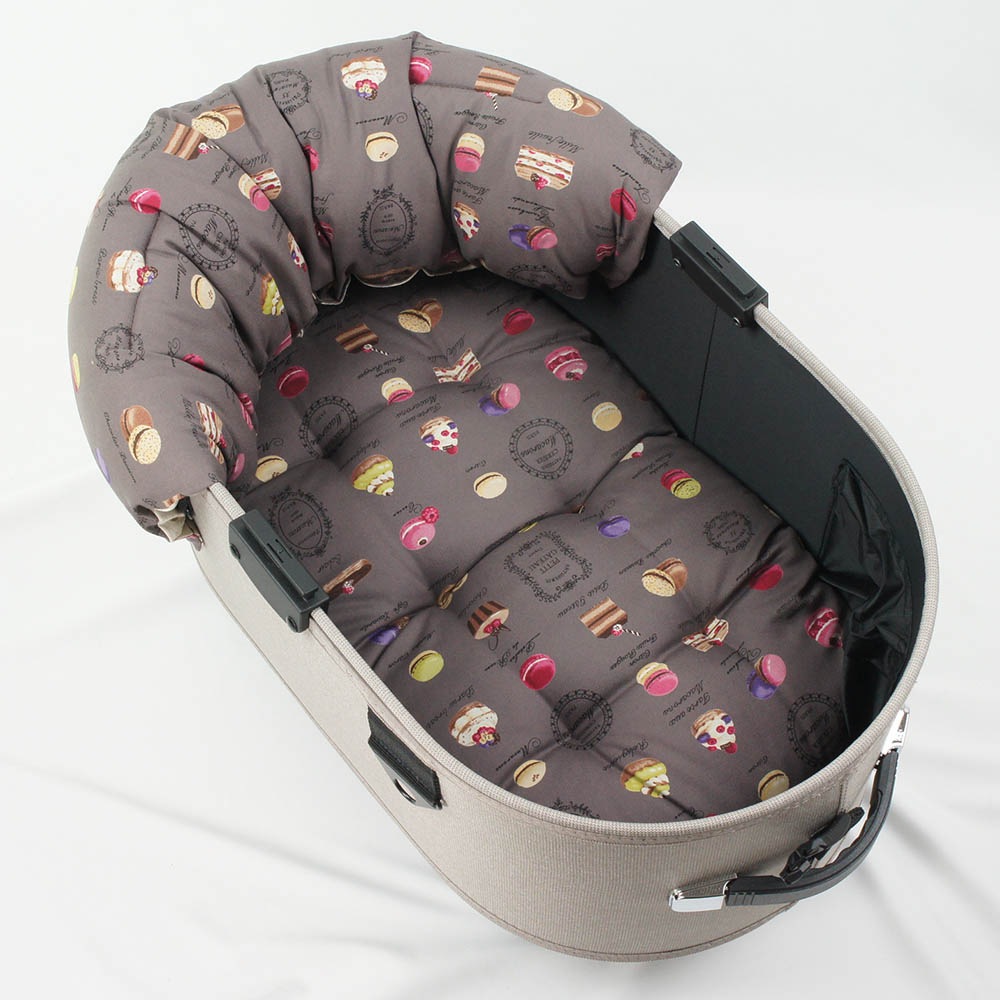 【500円OFF】DOME3レギュラー用クッションセット ぷくぷく あごのせクッション＋縁無しクッションベッド Mサイズ マカロンチョコドット