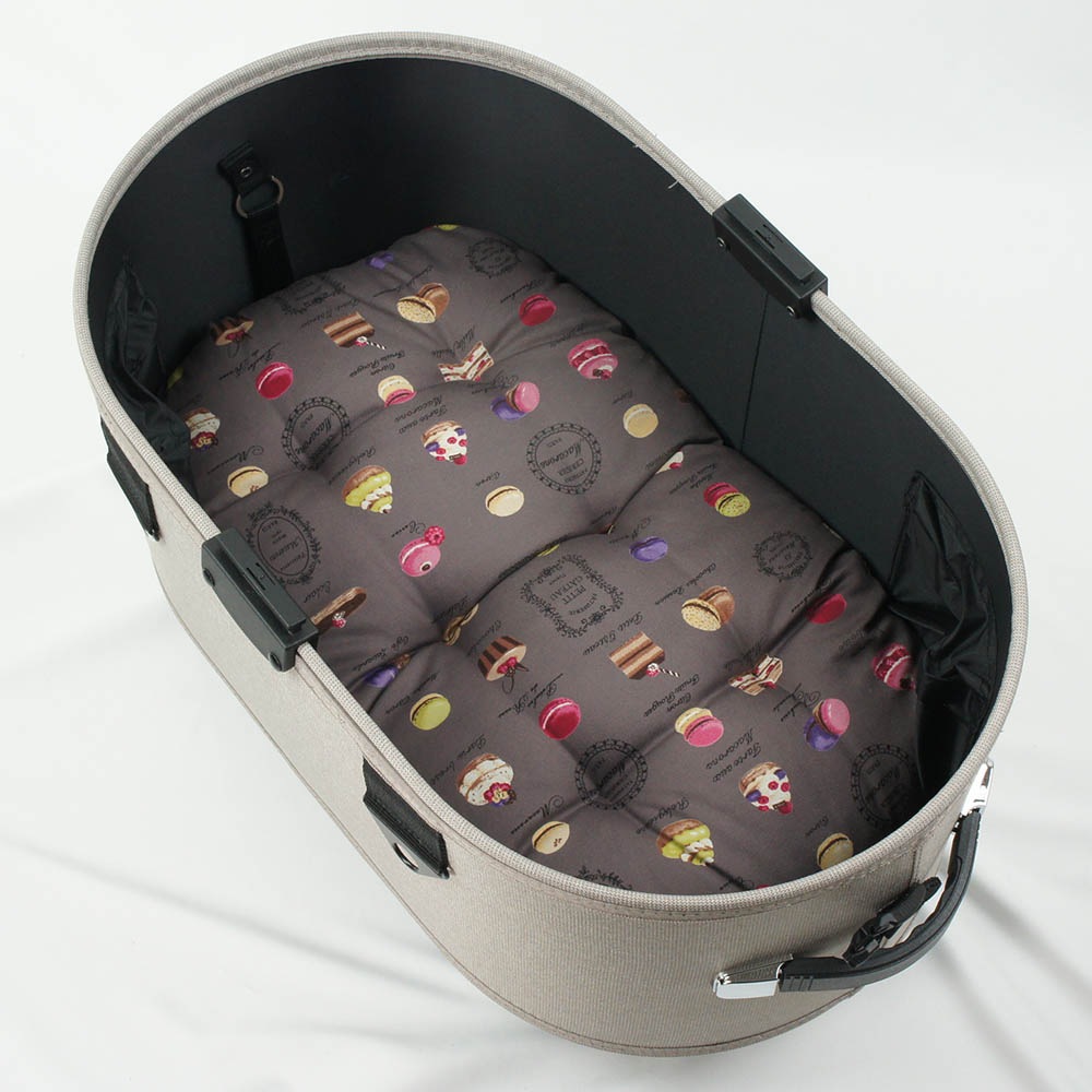 【500円OFF】DOME3レギュラー用クッションセット ぷくぷく あごのせクッション＋縁無しクッションベッド Mサイズ マカロンチョコドット