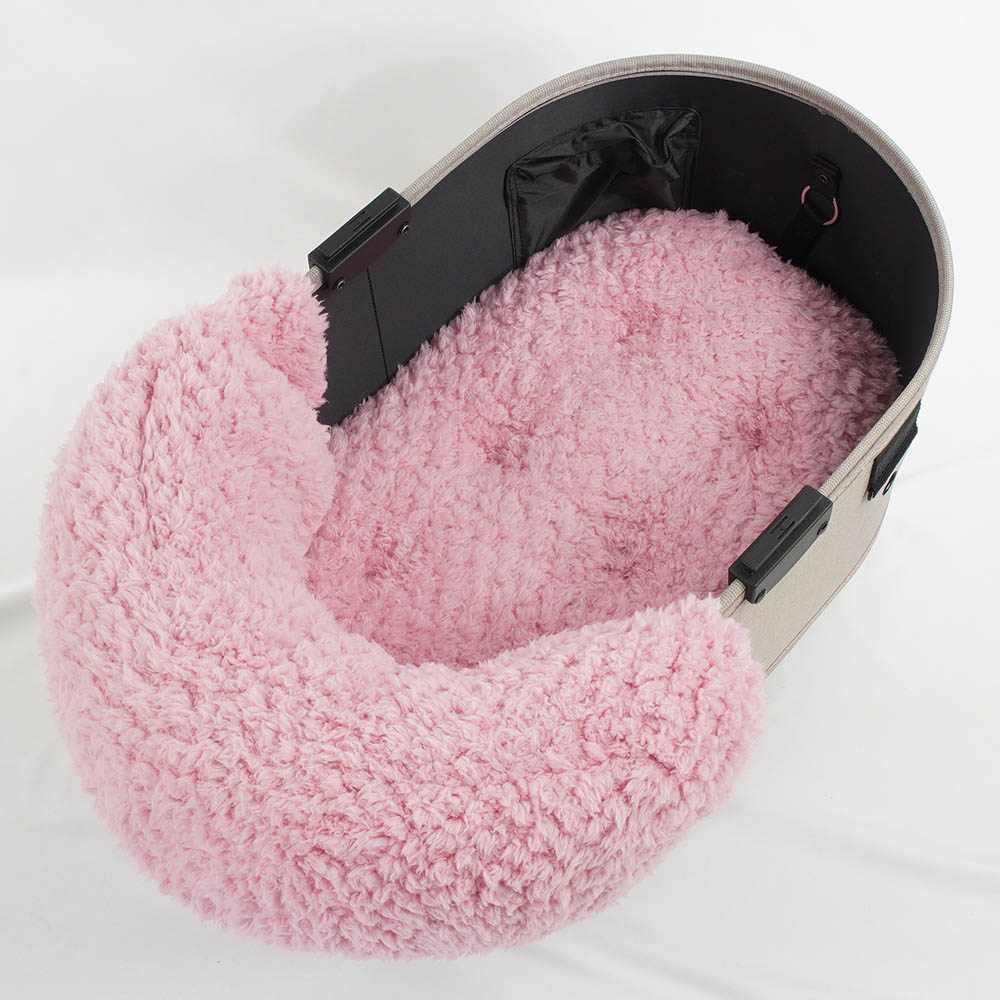 【500円OFF】DOME3レギュラー用クッションセット ぷくぷく あごのせクッション＋縁無しクッションベッド Mサイズ リバティプリント Betsy ピンクファー