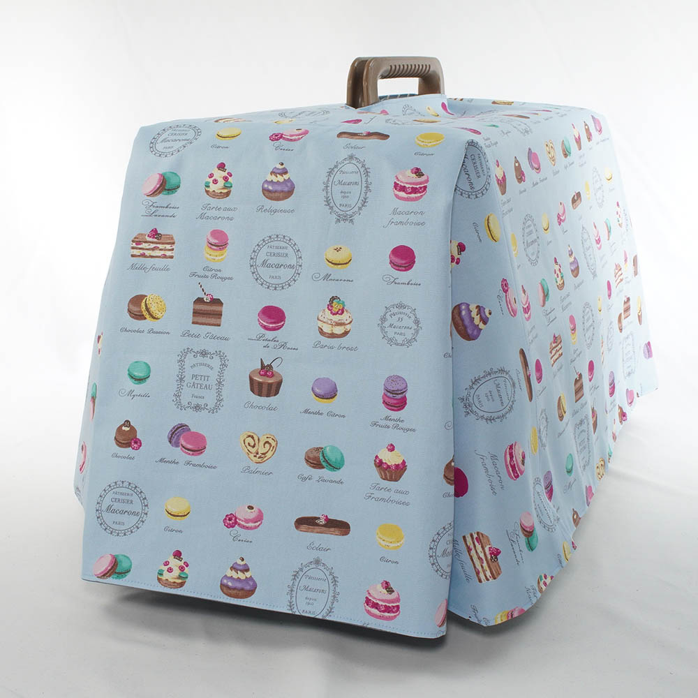 Helen's クレートカバー マカロンブルードット Mサイズ トグルボタン無し