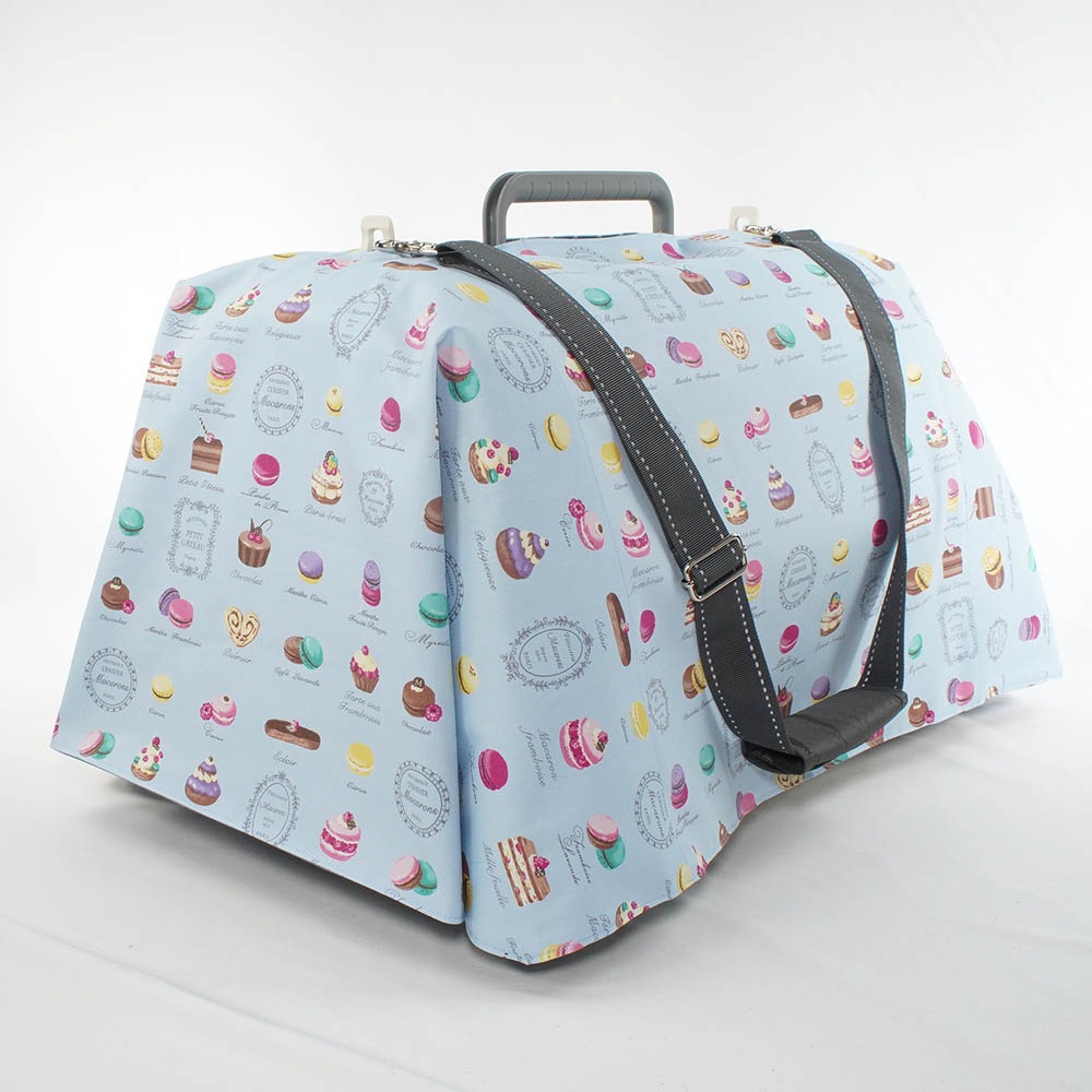 Helen's クレートカバー マカロンブルードット Mサイズ トグルボタン無し