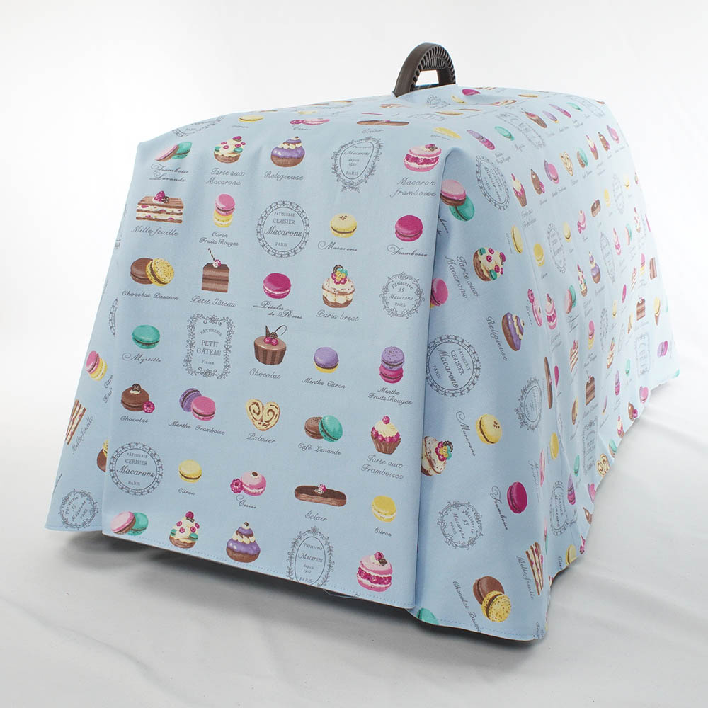 Helen's クレートカバー マカロンブルードット Mサイズ トグルボタン無し