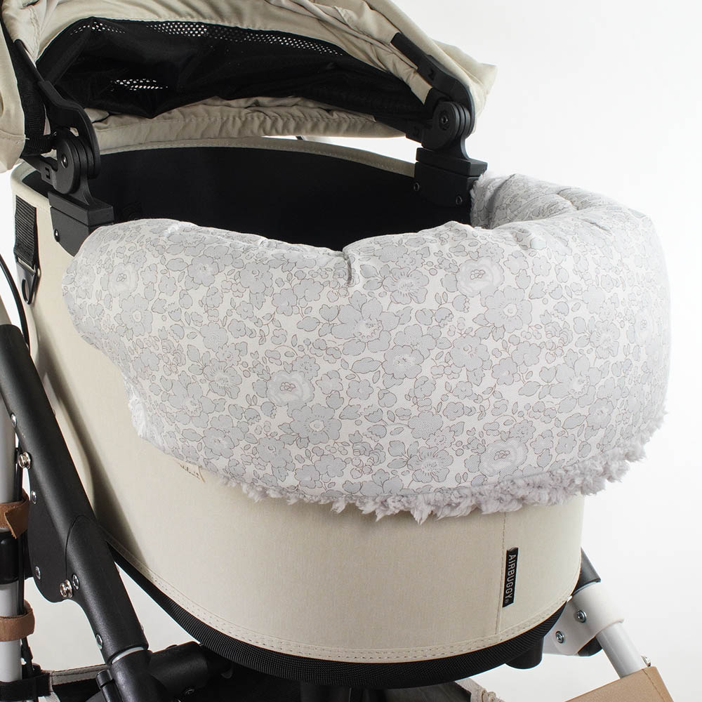 【500円OFF】DOME3レギュラー/ラージ用クッションセット ぷくぷくあごのせクッション+あごのせ縁無しクッション Mサイズ リバティプリント Betsy グレーファー