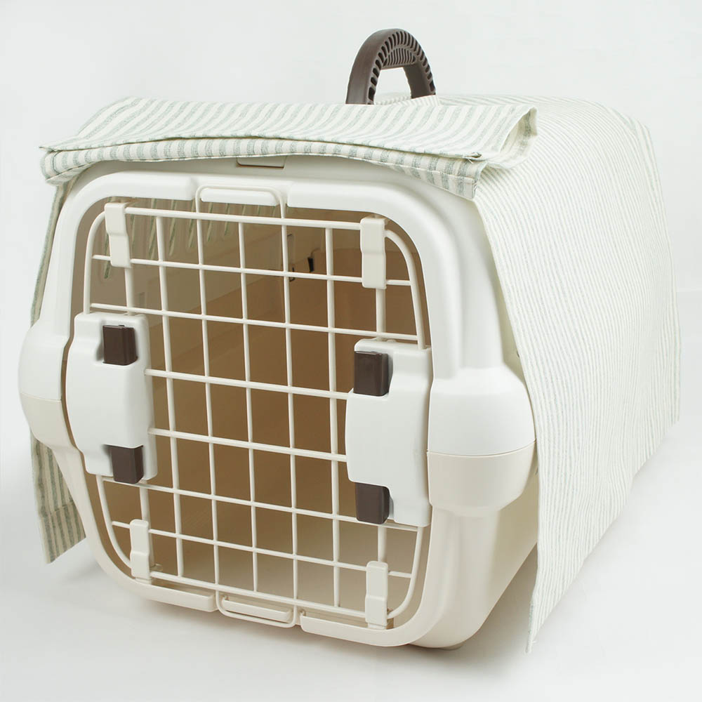 ペットキャリー 目隠し イージーカバー/クレートカバー  ブルーストライプ＜マルチ幅＞ Sサイズ