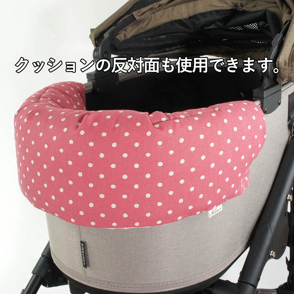 【500円OFF】DOME3レギュラー/ラージ用クッションセット ぷくぷくあごのせクッション＋あごのせ縁無しクッション Mサイズ マカロンピンクドット
