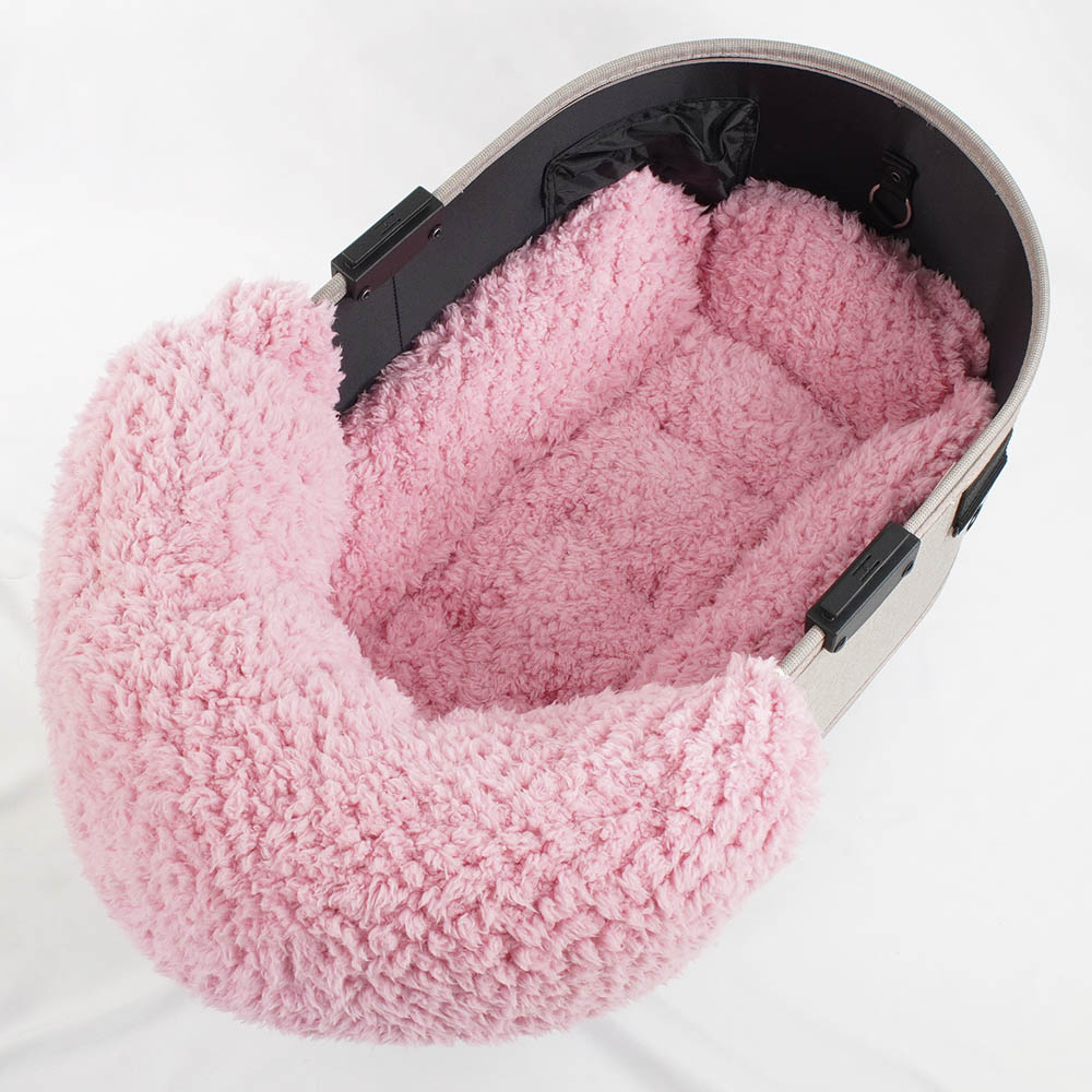 【500円OFF】DOME3レギュラー用クッションセット ぷくぷく あごのせクッション＋キャリークッションベッド Sサイズ リバティプリント Betsy ピンクファー