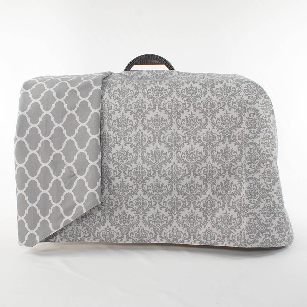 Helen's クレートカバー ダマスクグレー Mサイズ トグルボタン付き