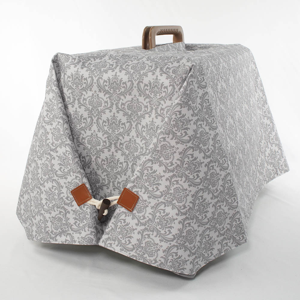 Helen's クレートカバー ダマスクグレー Mサイズ トグルボタン付き