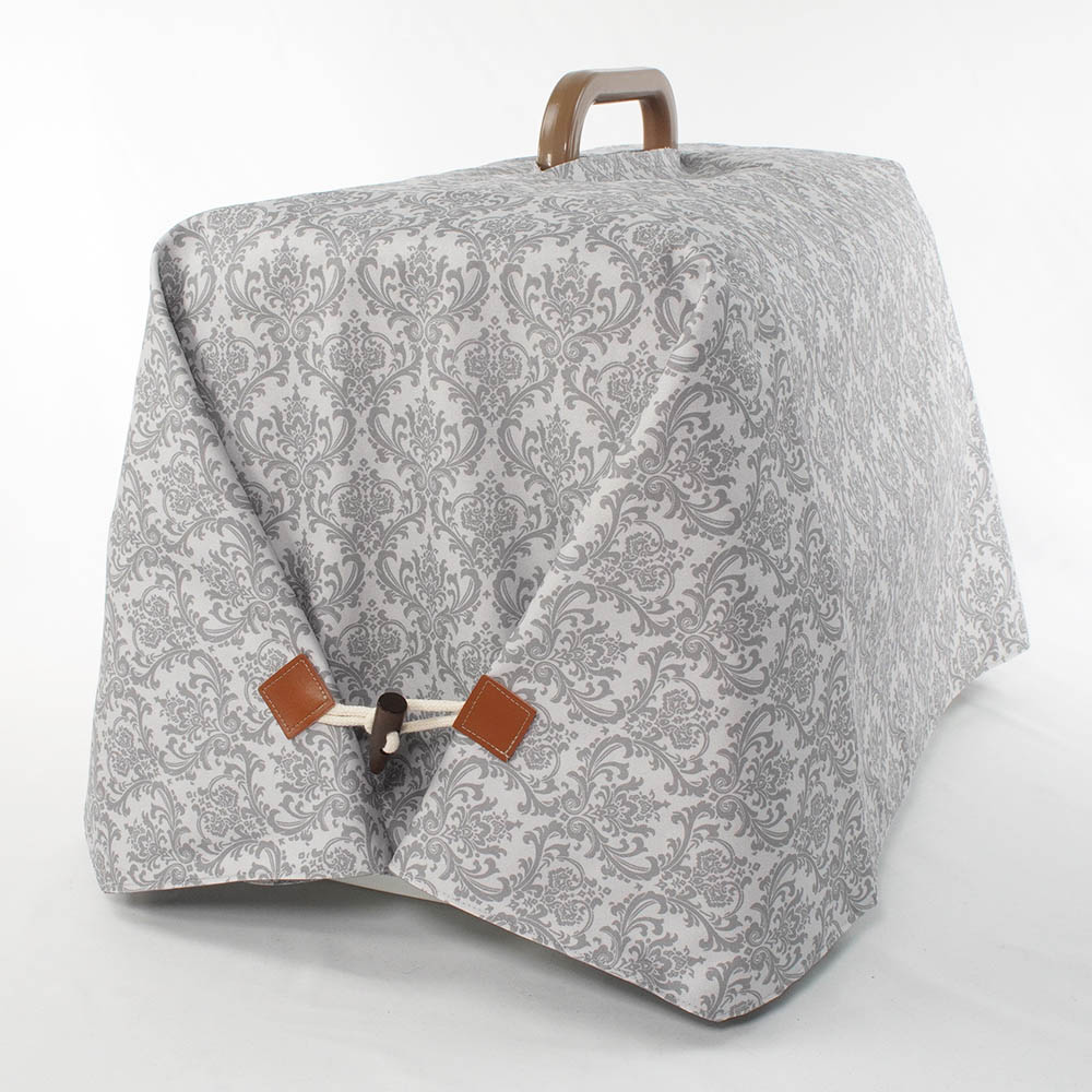 Helen's クレートカバー ダマスクグレー Mサイズ トグルボタン付き