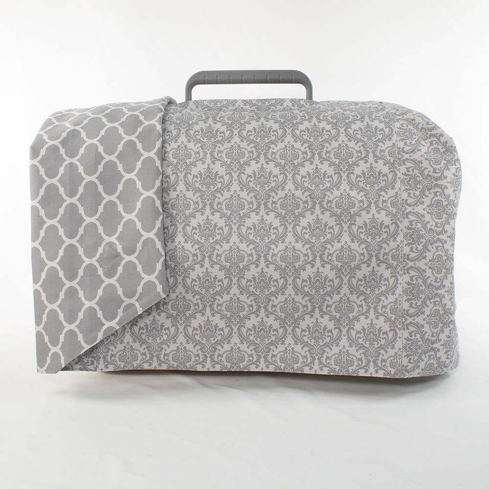 Helen's クレートカバー ダマスクグレー Mサイズ トグルボタン付き