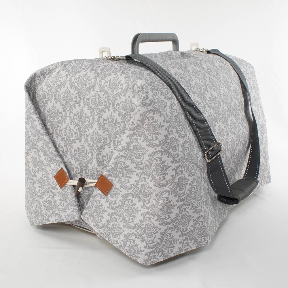 Helen's クレートカバー ダマスクグレー Mサイズ トグルボタン付き