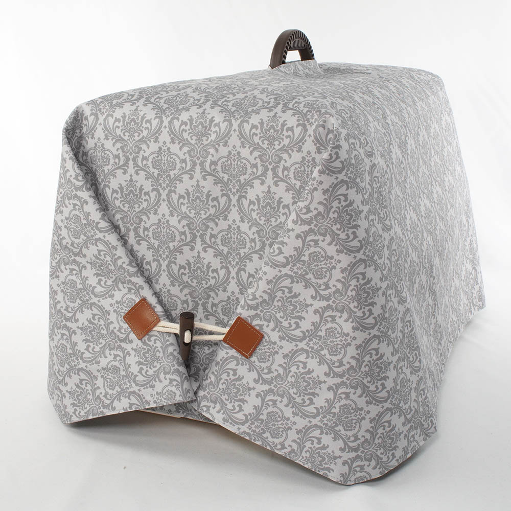 Helen's クレートカバー ダマスクグレー Mサイズ トグルボタン付き