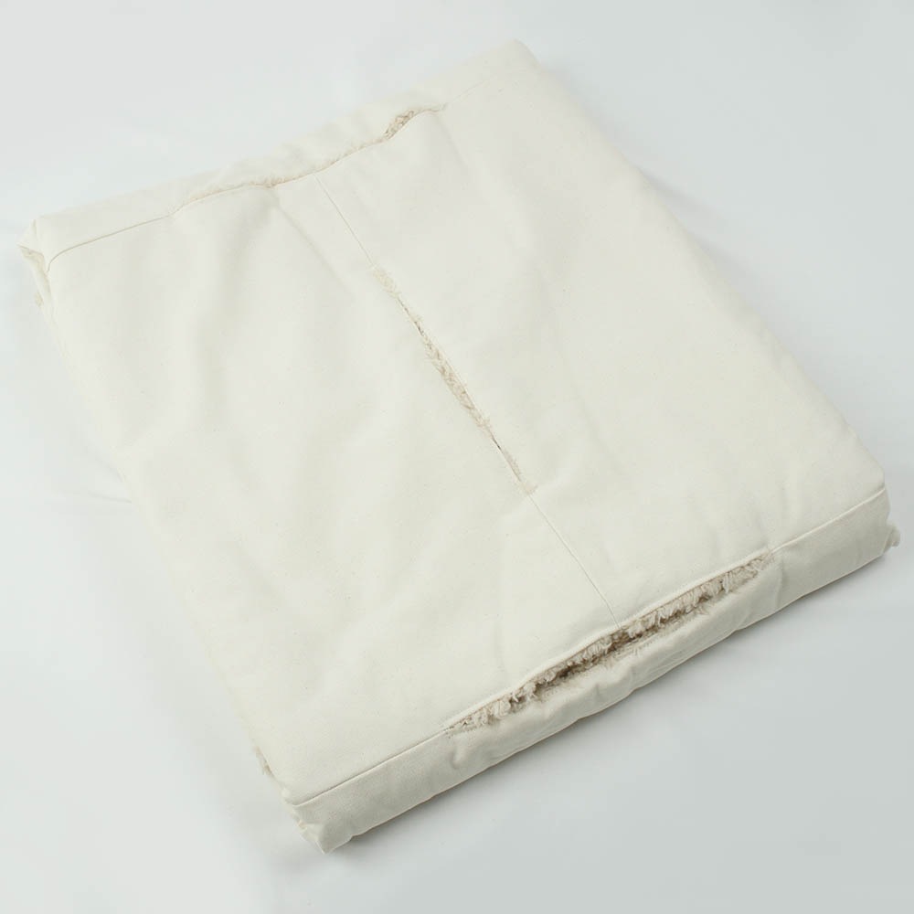 あったか３WAY  キャリーカバーブランケット 生成ファー ＜マルチ幅＞ Ｌサイズ（トグルボタン無し）