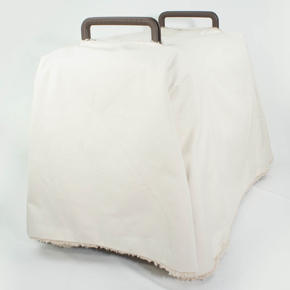 あったか３WAY  キャリーカバーブランケット 生成ファー ＜マルチ幅＞ Ｌサイズ（トグルボタン無し）