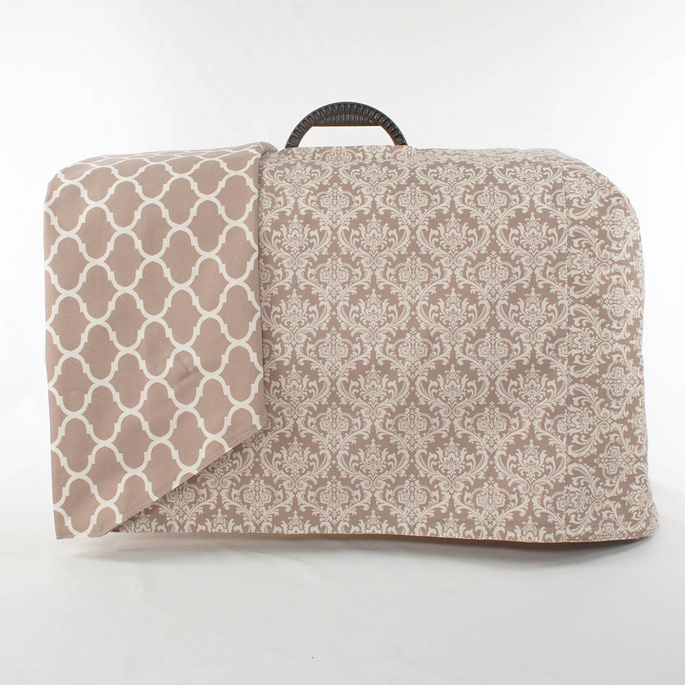 Helen's クレートカバー ダマスクベージュ Mサイズ トグルボタン付き