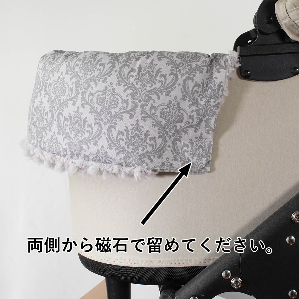 【500円OFF】DOME3レギュラー/ラージ用クッションセット ぷくぷくあごのせクッション＋あごのせ縁無しクッション Mサイズ ダマスクグレーファー