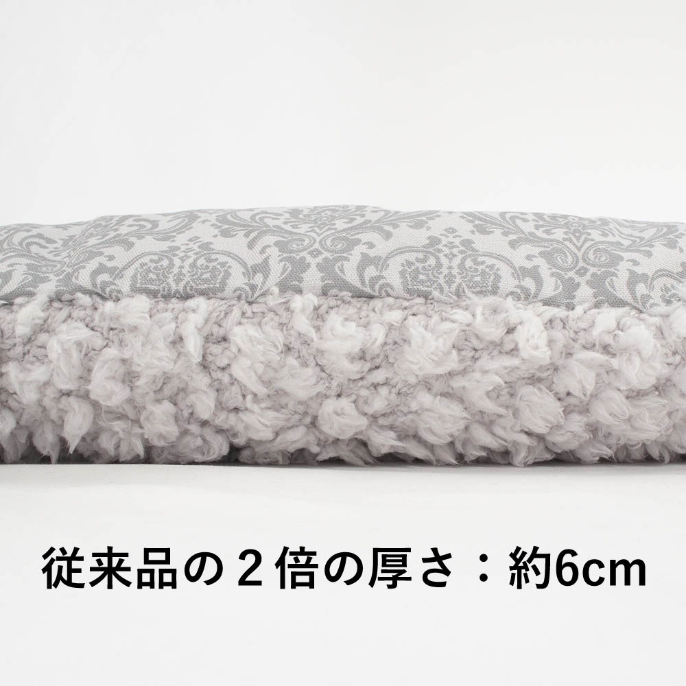 【500円OFF】DOME3レギュラー/ラージ用クッションセット ぷくぷくあごのせクッション＋あごのせ縁無しクッション Mサイズ ダマスクグレーファー