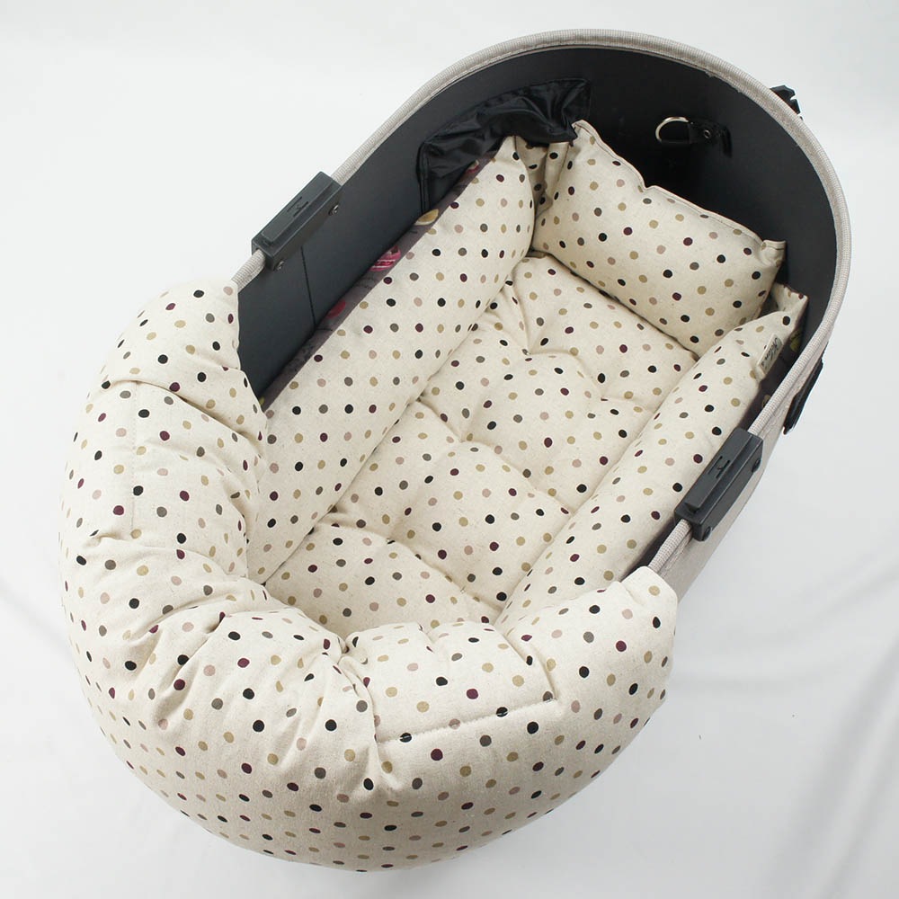 【500円OFF】DOME3レギュラー用クッションセット ぷくぷく あごのせクッション+キャリークッションベッド Sサイズ マカロンチョコドット