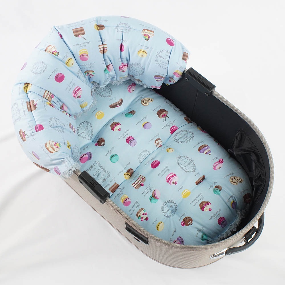 【500円OFF】DOME3レギュラー用クッションセット ぷくぷく あごのせクッション＋縁無しクッションベッド Mサイズ マカロンブルーファーサックスブルー