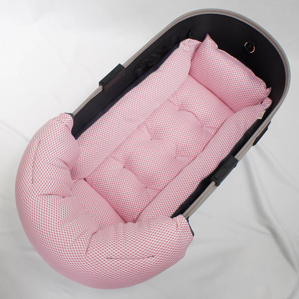 【500円OFF】DOME3ラージ用クッションセット 夏用ぷくぷく あごのせクッション＋夏用キャリークッションベッド Mサイズ 東洋紡iCOLD 接触冷感 10オンスデニムネイビー