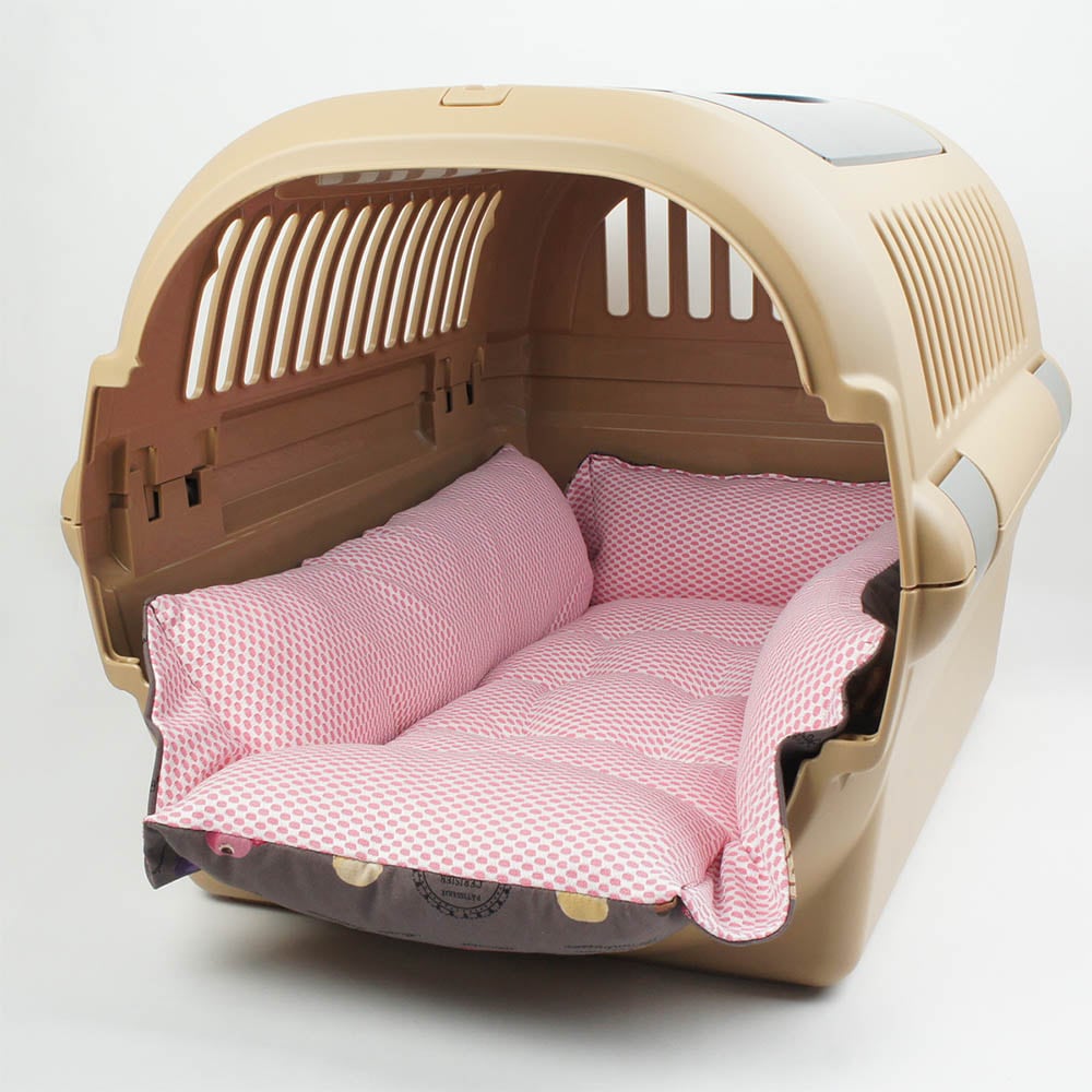 ペットが喜ぶ 夏用キャリークッションベッド iCOLD 接触冷感 マカロンチョコ Mサイズ