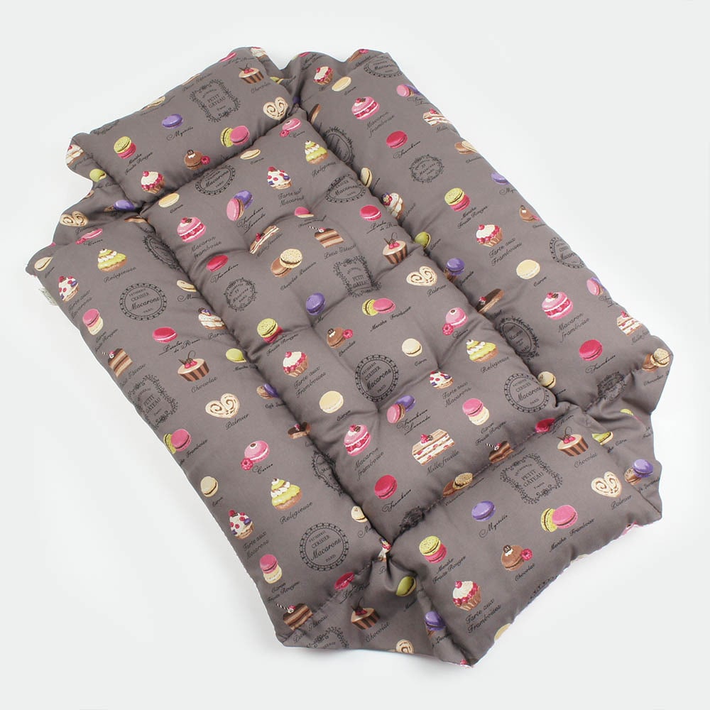 ペットが喜ぶ 夏用キャリークッションベッド iCOLD 接触冷感 マカロンチョコ Mサイズ