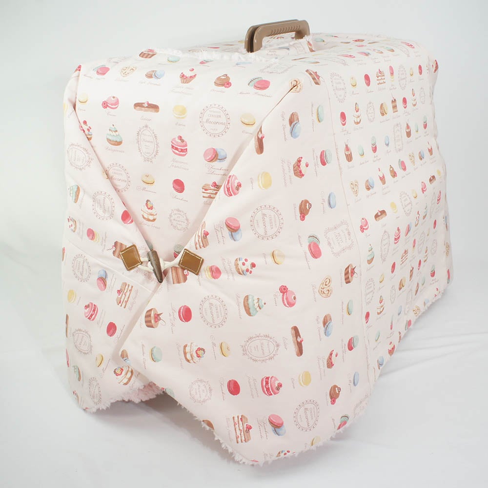 あったか３WAY キャリーカバーブランケット マカロンシャービーピンク ＜マルチ幅＞ Ｌサイズ（トグルボタン付き）