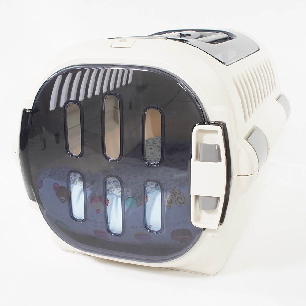 あごのせ縁無しクッション/クレートクッション マカロンブルーファーサックスブルー Sサイズ