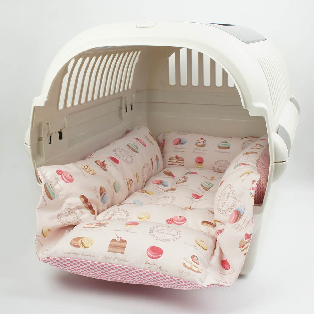 【500円OFF】DOME3ラージ用クッションセット 夏用ぷくぷく あごのせクッション＋夏用キャリークッションベッド Mサイズ 東洋紡iCOLD 接触冷感 マカロンピンク