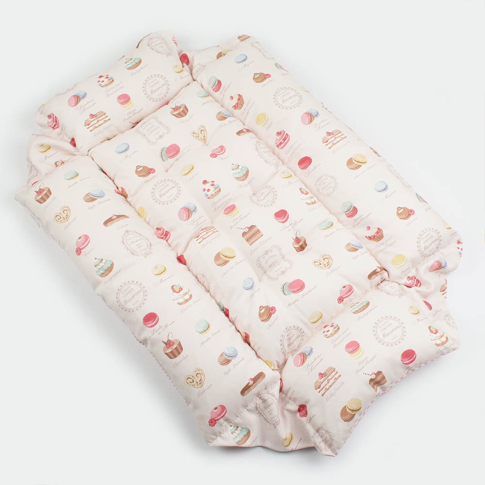 【500円OFF】DOME3ラージ用クッションセット 夏用ぷくぷく あごのせクッション＋夏用キャリークッションベッド Mサイズ 東洋紡iCOLD 接触冷感 マカロンピンク